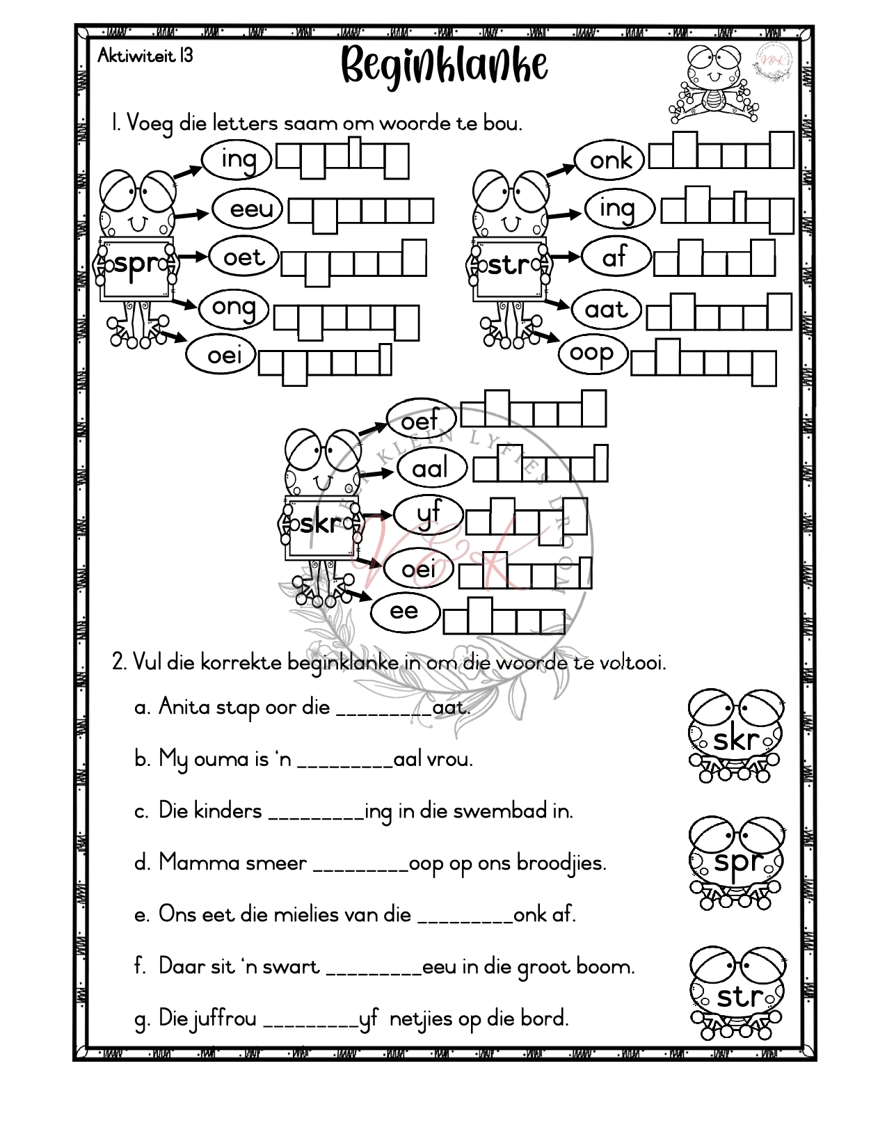 Graad 3 Afrikaans Huistaal Kwartaal 1 Aktiwiteite 2025 - Image 2