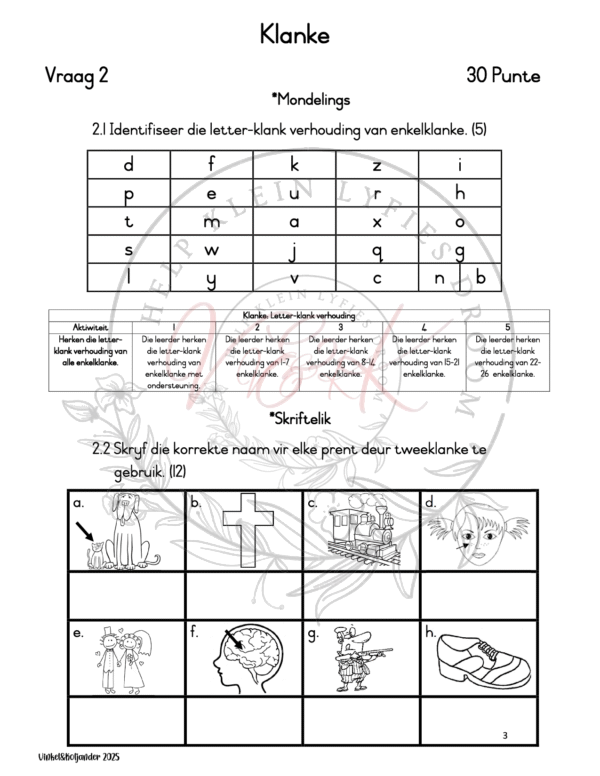 Graad 3 Afrikaans Huistaal Formele Assesserings Taak Kwartaal 1 2025 - Image 2