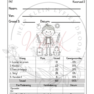 Graad 3 Afrikaans Huistaal Formele Assesserings Taak - Kwartaal 2 2025