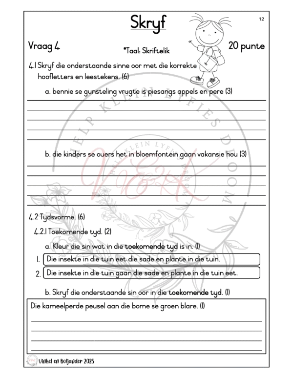 Graad 3 Afrikaans Huistaal Formele Assesserings Taak - Kwartaal 2 2025 - Image 4