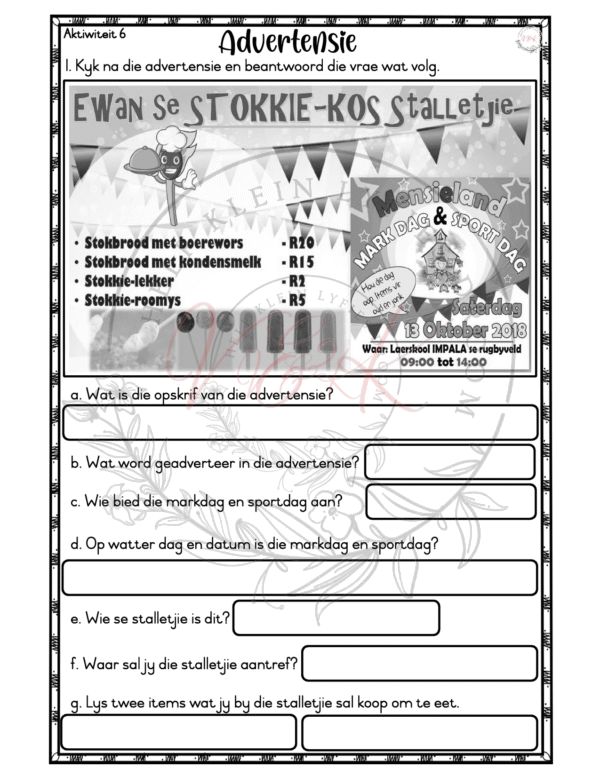 Graad 3 Begripstoetse - Kwartaal 3 2025 - Image 2