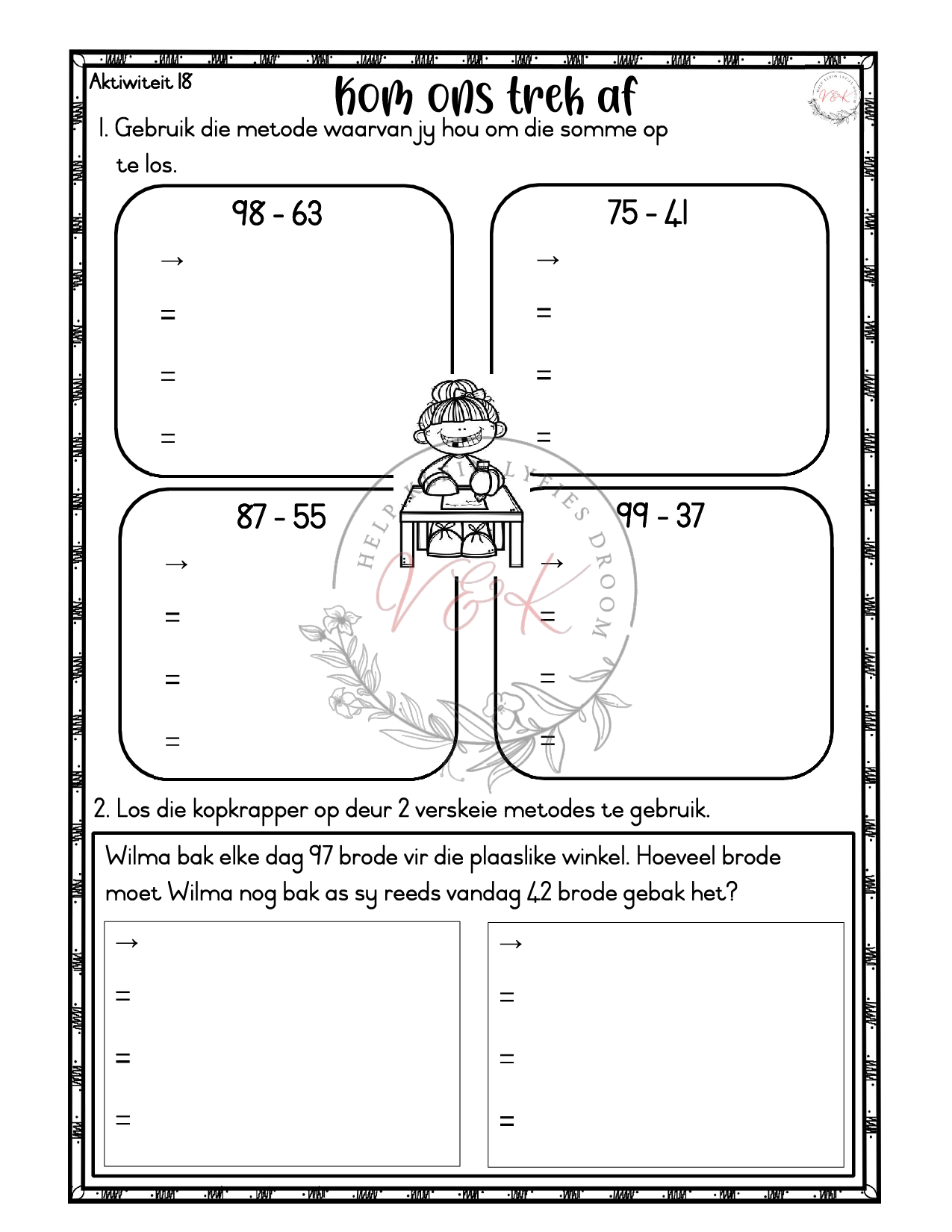 Graad 3 Wiskunde Lesbeplanning Pakket - Kwartaal 2 2025 - Image 6