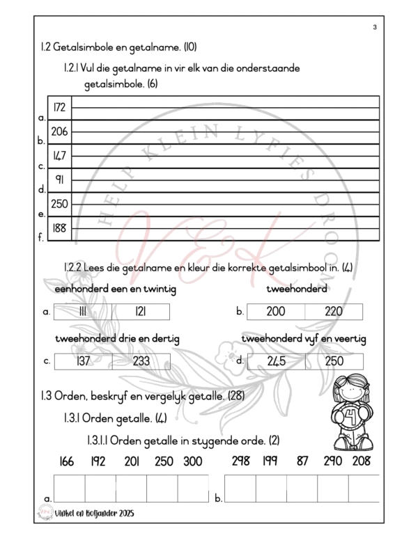 Graad 3 Wiskunde Formele Assesserings Taak - Kwartaal 2 2025 - Image 2