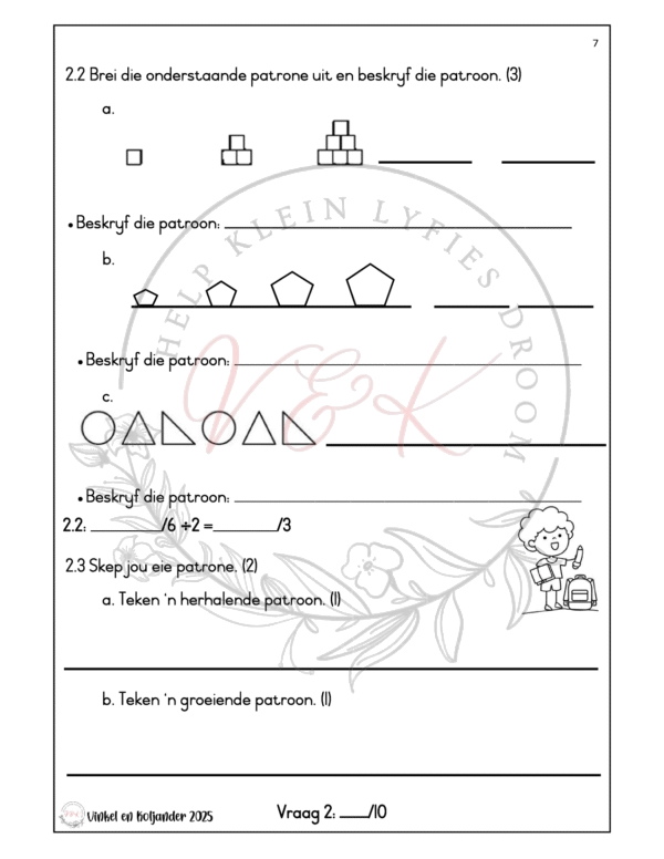 Graad 3 Wiskunde Formele Assesserings Taak - Kwartaal 2 2025 - Image 3