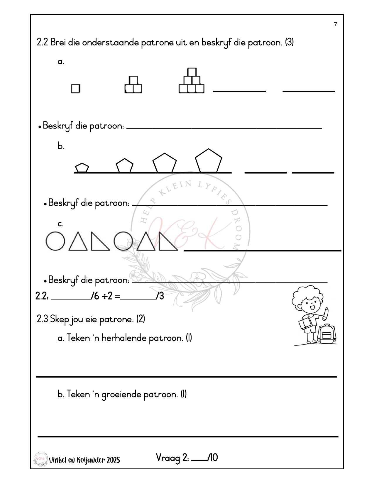 Graad 3 Wiskunde Formele Assesserings Taak - Kwartaal 2 2025 - Image 3