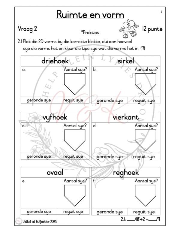 Graad 3 Wiskunde Formele Assesserings Taak - Kwartaal 2 2025 - Image 4