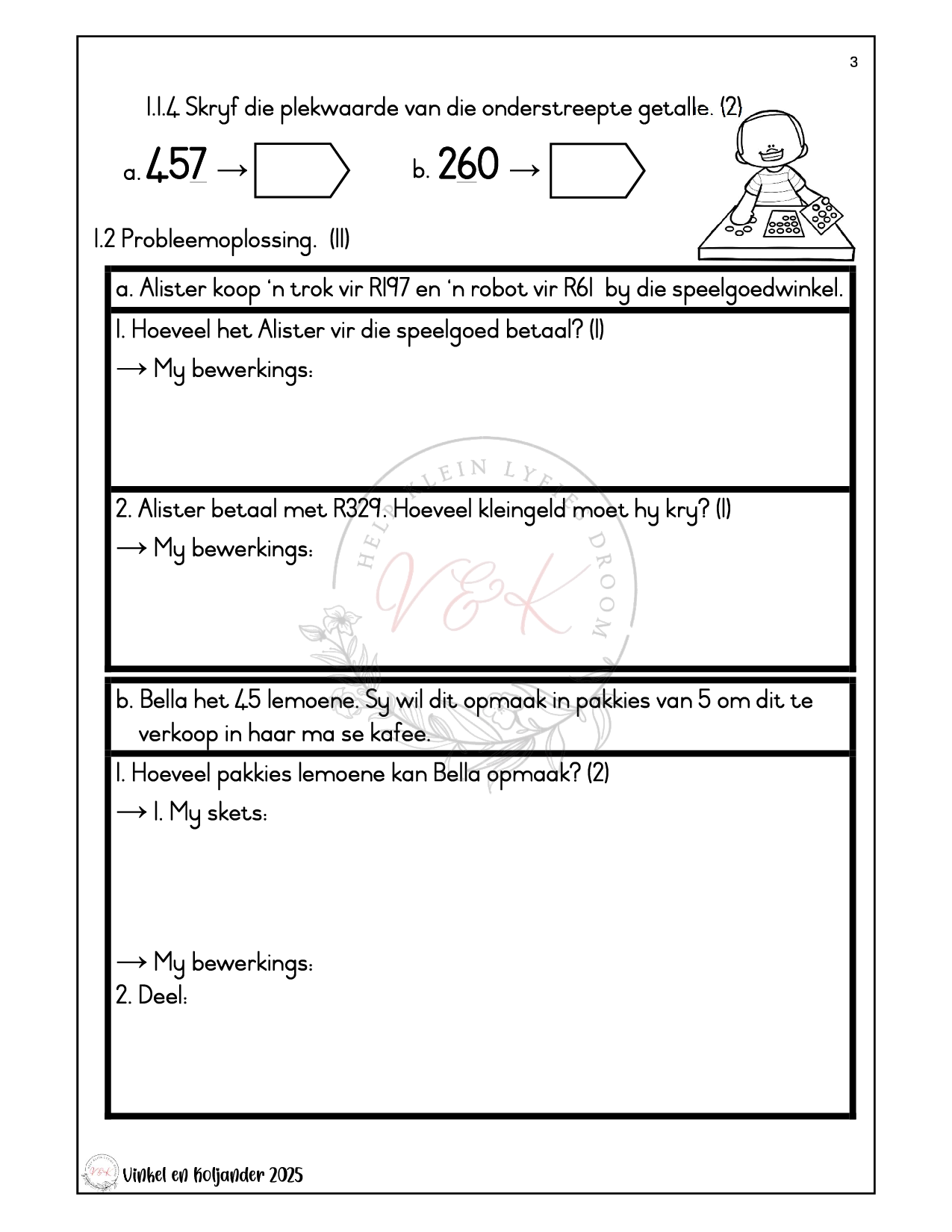 Graad 3 Wiskunde Formele Assesserings Taak - Kwartaal 2 2025 - Image 5