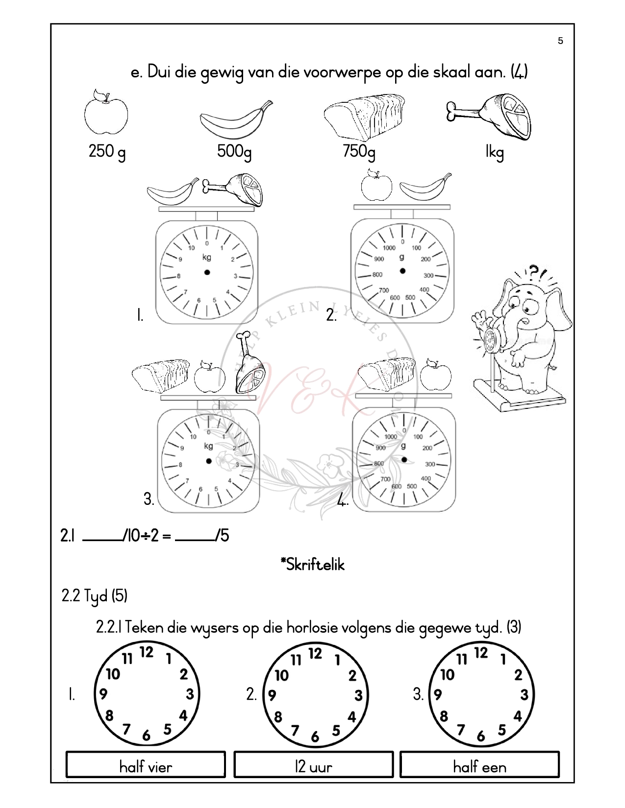 Graad 3 Wiskunde Formele Assesserings Taak - Kwartaal 2 2025 - Image 8