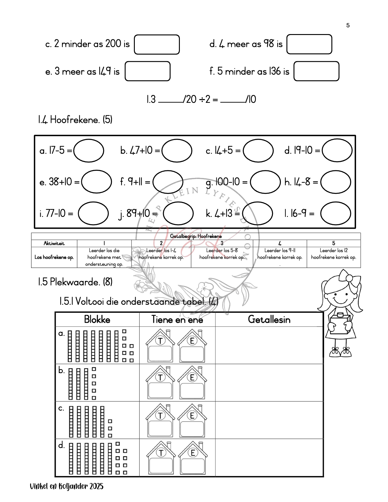 Graad 3 Wiskunde Formele Assesserings Taak Kwartaal 1 2025 - Image 2