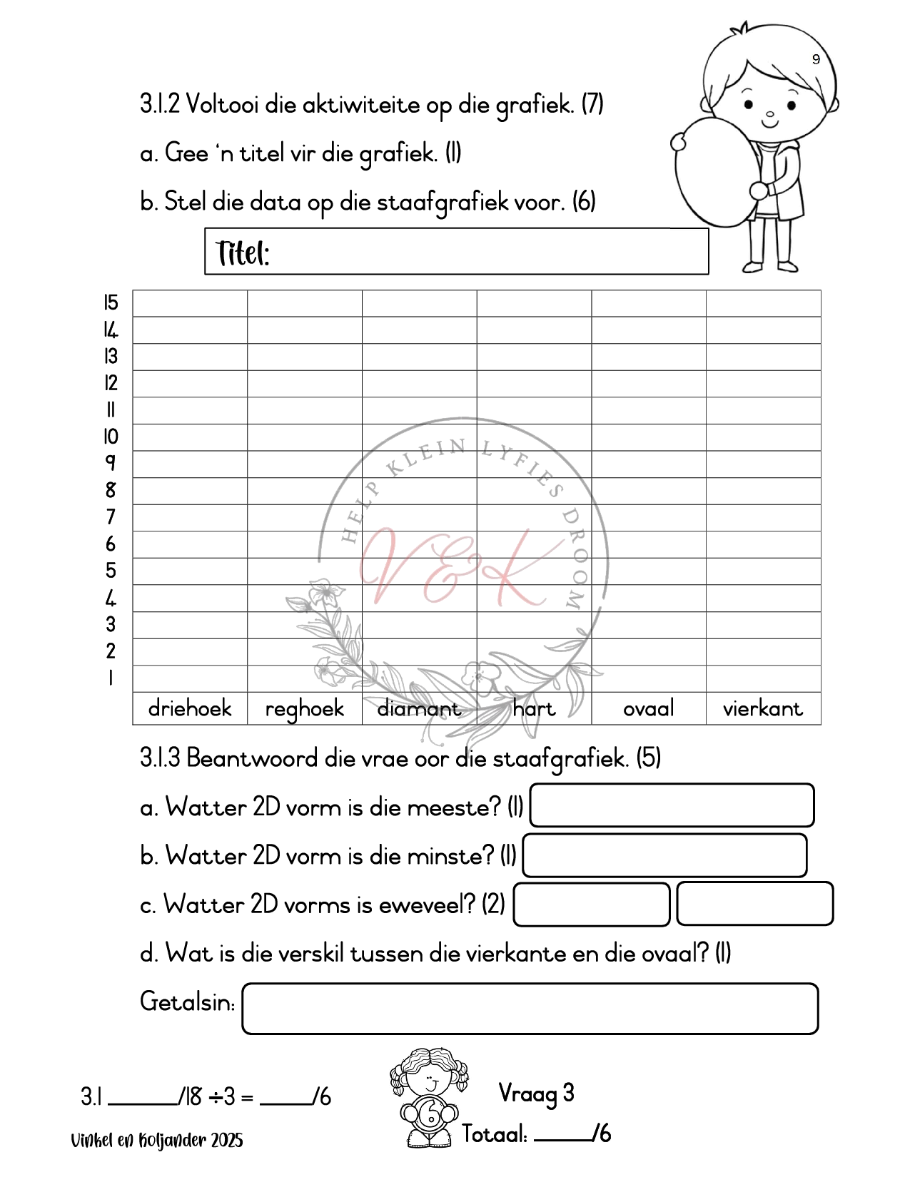 Graad 3 Wiskunde Formele Assesserings Taak Kwartaal 1 2025 - Image 5