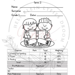 Grade 1 English FAL Assessment Term 2 2024