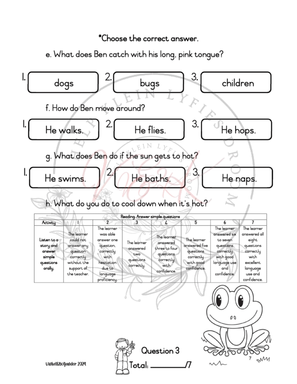Grade 1 English First Additional Language Formal Assessment Task Term 4 2024 - Image 3