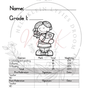 Grade 1 English Assessment Term 1 2024