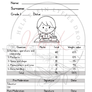 Grade 1 Mathematics Formal Assessment Task Term 2