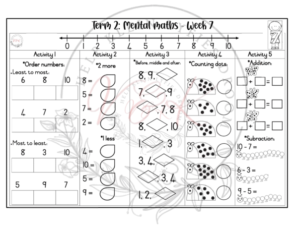 Grade 1 Mental Maths Term 2 - Image 2