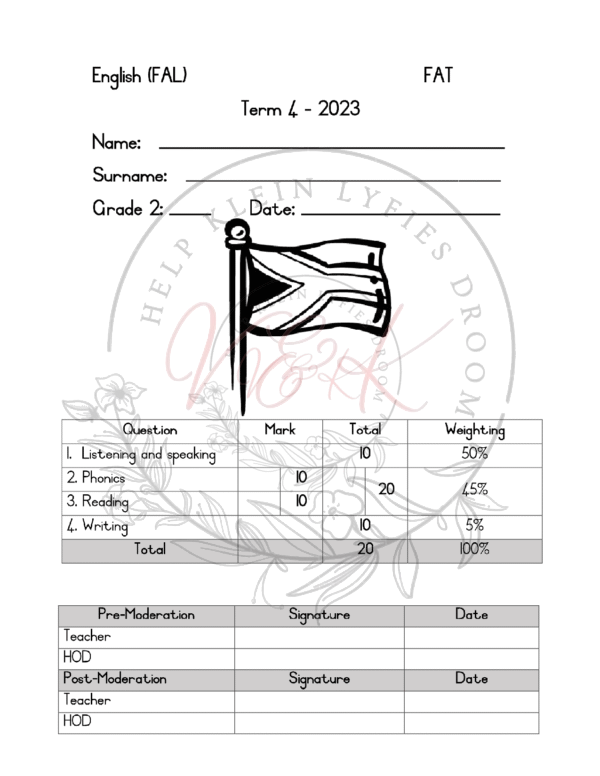 Grade 2 English FAL Assessment Term 4
