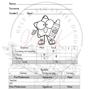 Grade 2 English First Additional Language Baseline Assessment Term 1 2025
