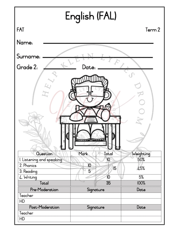 Grade 2 English First Additional Language Formal Assessment Task - Term 2 2025