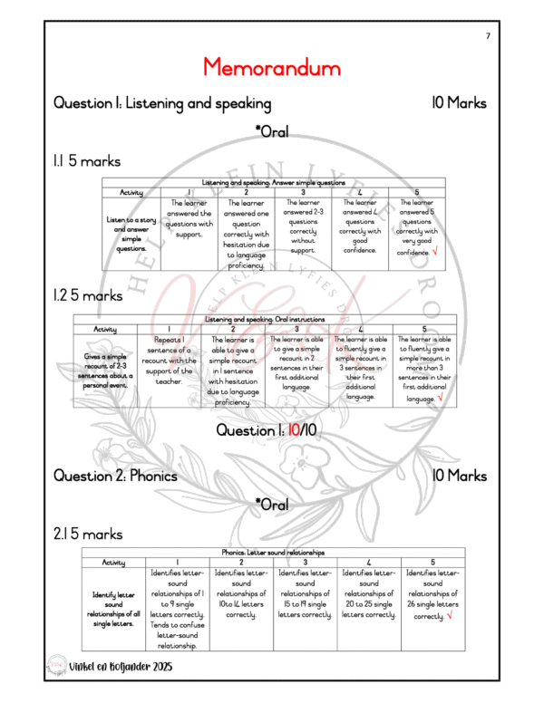 Grade 2 English First Additional Language Formal Assessment Task - Term 2 2025 - Image 3