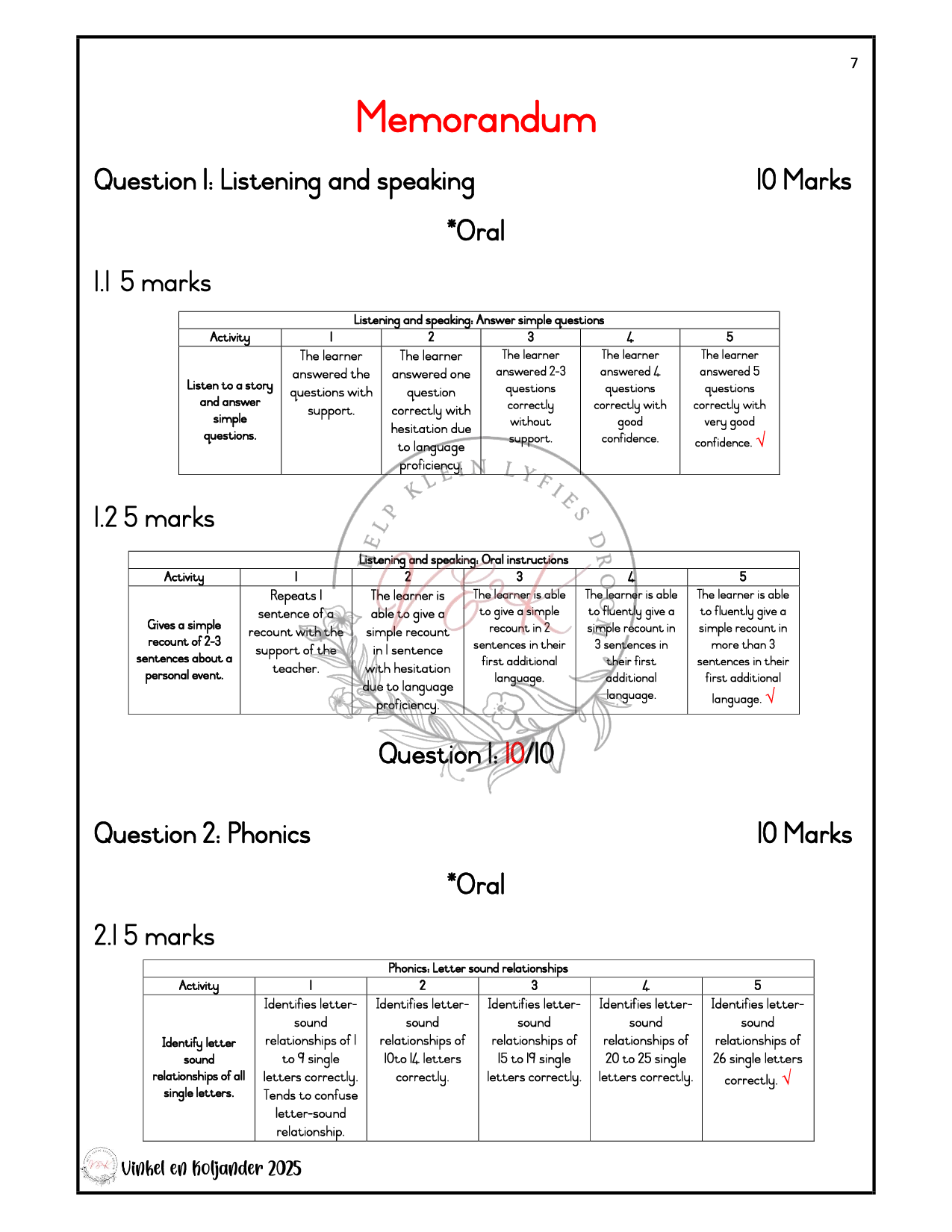 Graad 2 Assesserings Pakket - Kwartaal 2 2025 - Image 3