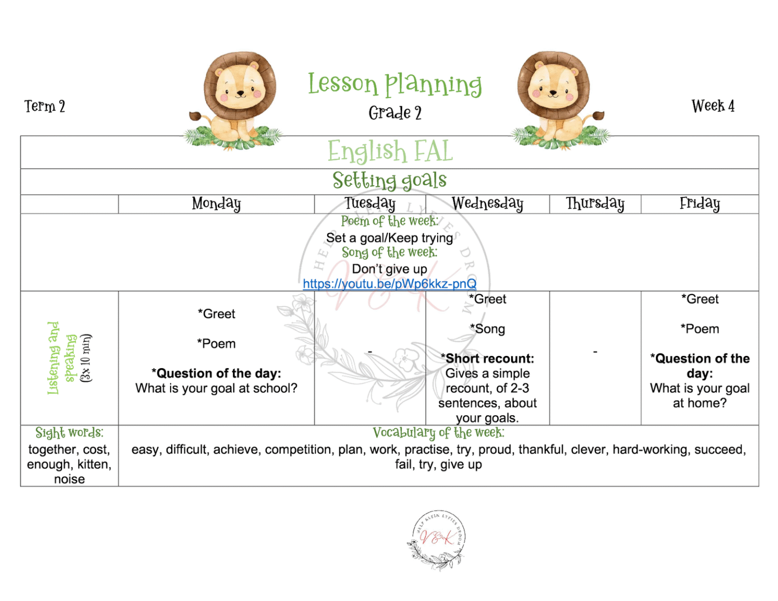 Grade 2 Mathematics Lesson Planning Package – Term 2 - Vinkel & Koljander