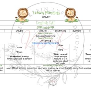 Grade 2 English First Additional Language Lesson Planning and Activities Term 2 2024