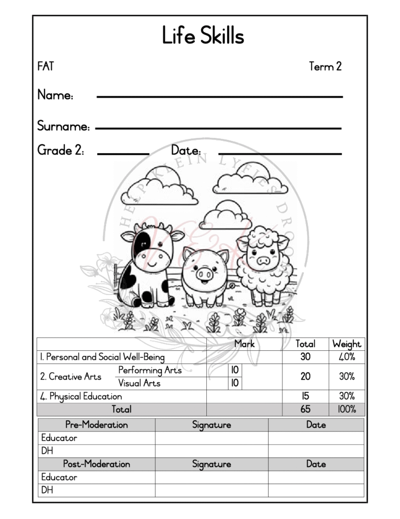 Grade 2 Life Skills Formal Assessment Task - Term 2 2025