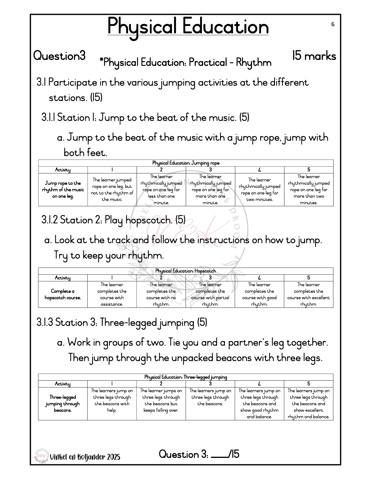 Grade 2 Life Skills Formal Assessment Task - Term 2 2025 - Image 3