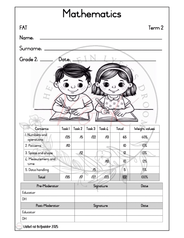 Grade 2 Mathematics Formal Assessment Task - Term 2 2025