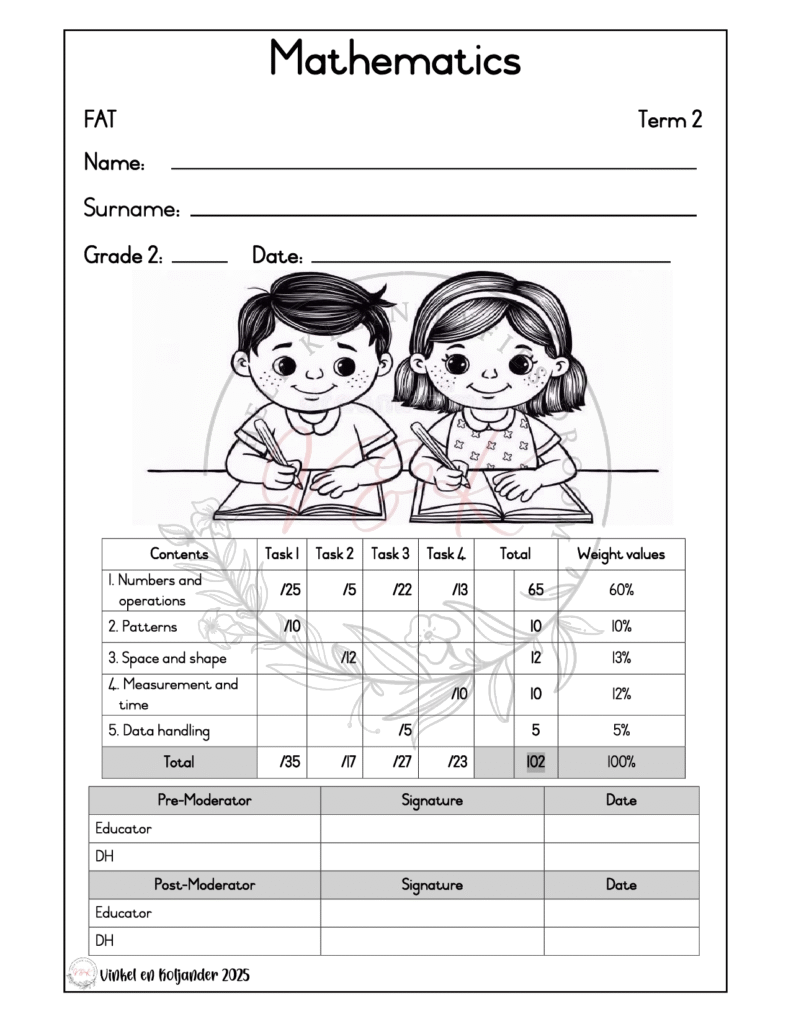 Grade 2 Mathematics Formal Assessment Task - Term 2 2025