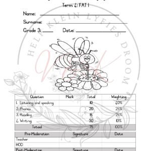 Grade 3 English FAL Assessment Term 4 2023