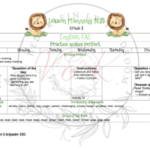 Grade 3 English First Additional Language Lesson Plan Package - Term 2 2025