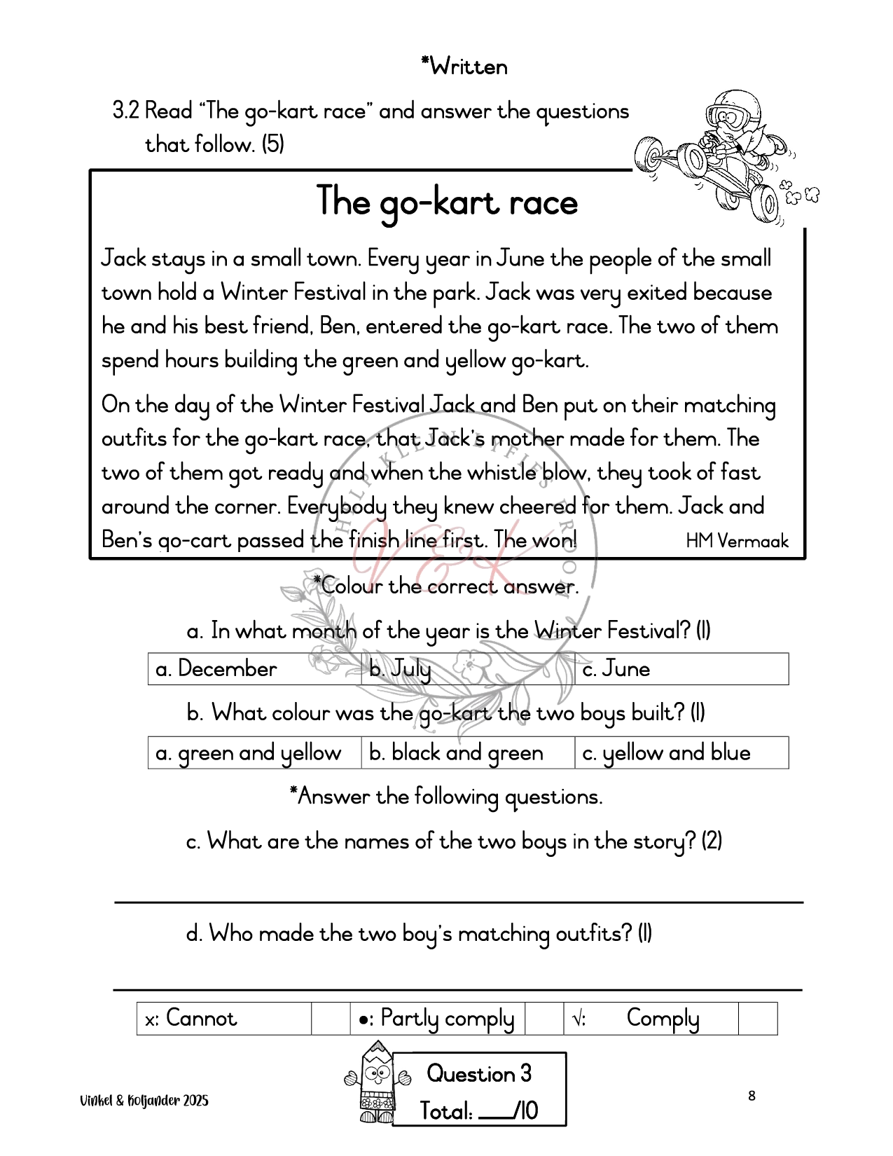 Grade 3 English First Additional Baseline Assessment Term 1 2025 - Image 3