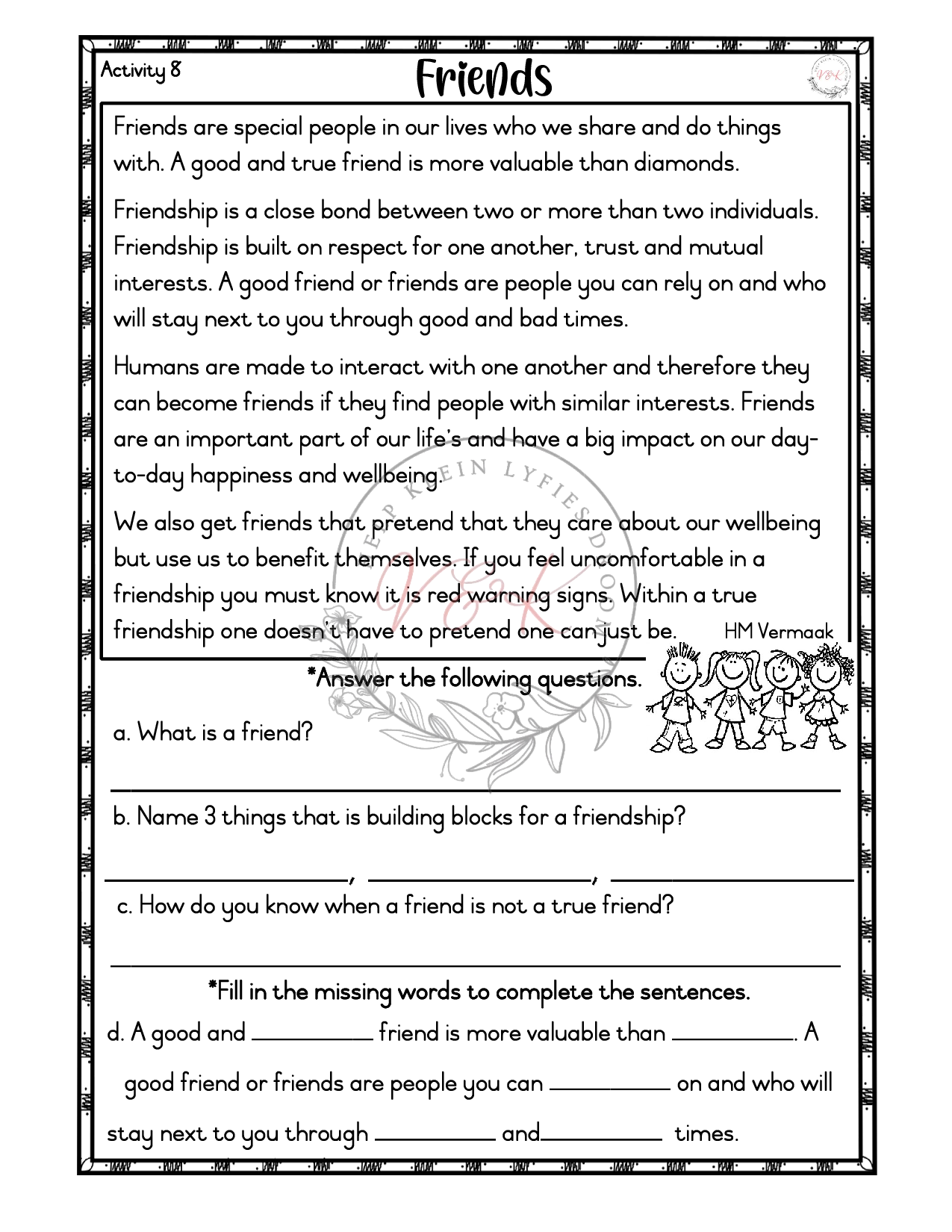 Grade 3 English First Additional Language Term 1 Comprehension Worksheets - Image 2