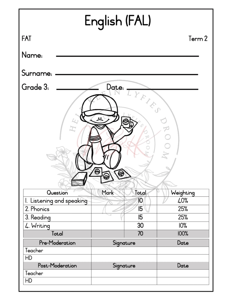Graad 3 Formele Assesserings Take Pakket - Kwartaal 2 2025