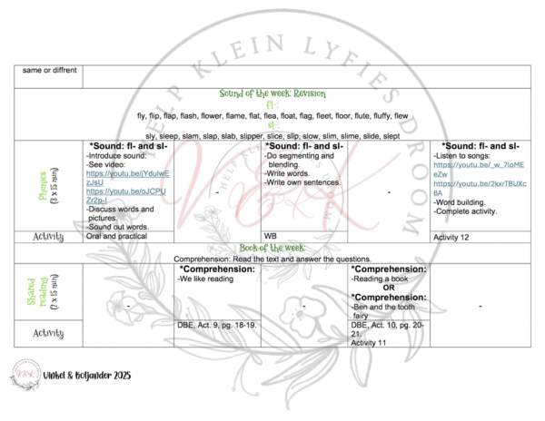 Grade 3 English First Additional Language Lesson Planning Activities and Resources Term 1 2025 - Image 2
