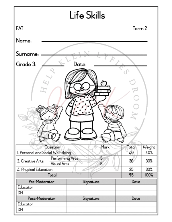 Grade 3 Life Skills Formal Assessment Task - Term 2 2025