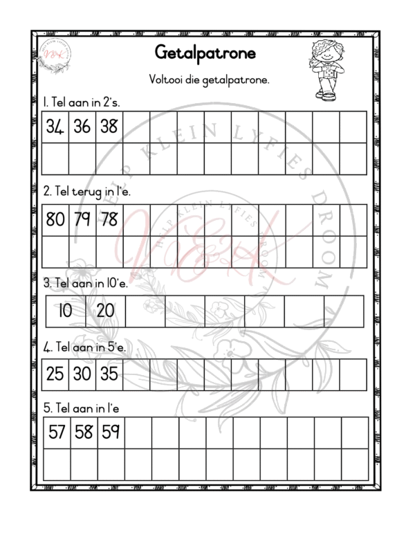 Graad 1 Wiskunde Beplanning en Aktiwiteite Kwartaal 4 2024 - Image 3
