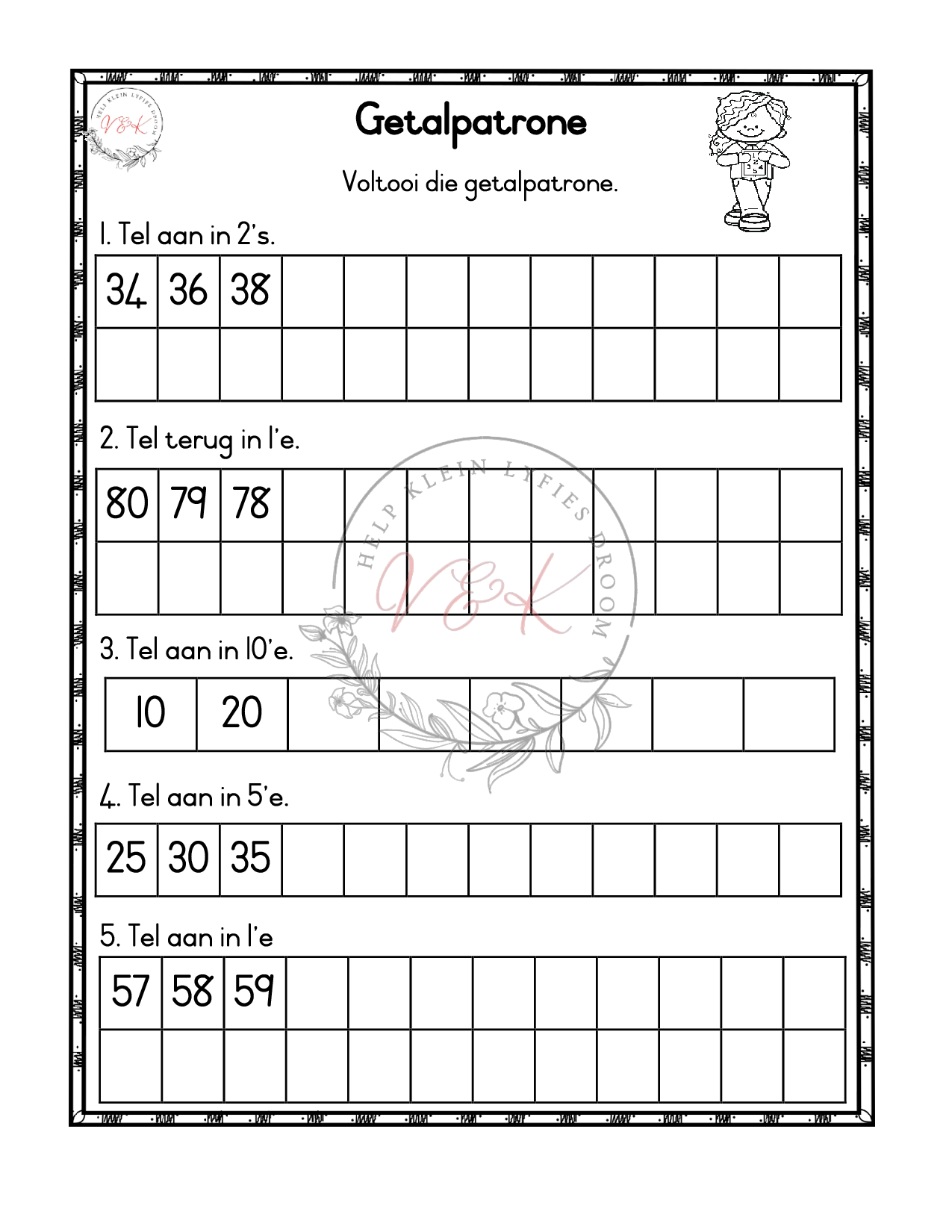Graad 1 Wiskunde Beplanning en Aktiwiteite Kwartaal 4 2024 - Image 3
