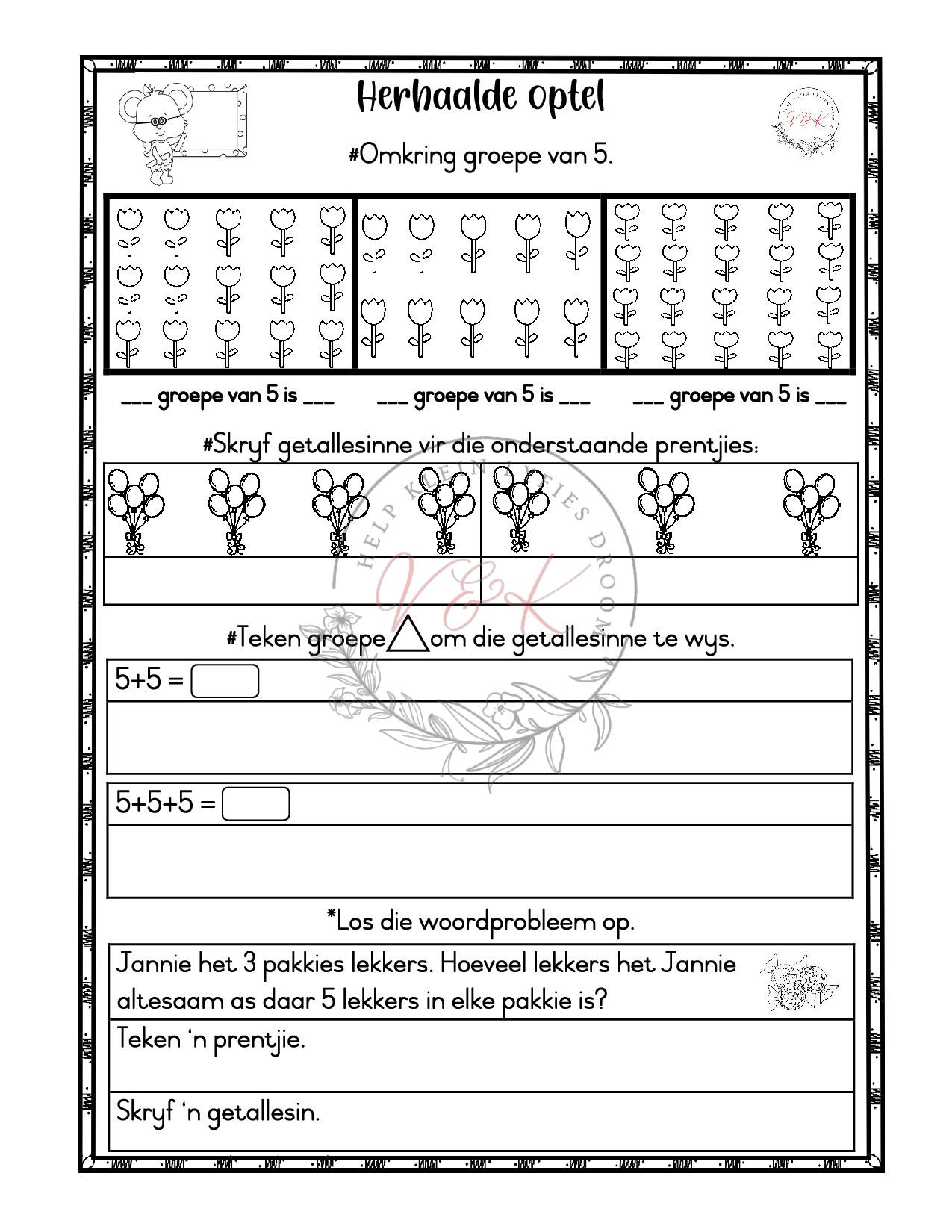 Graad 1 Wiskunde Beplanning en Aktiwiteite Kwartaal 4 2024 - Image 4