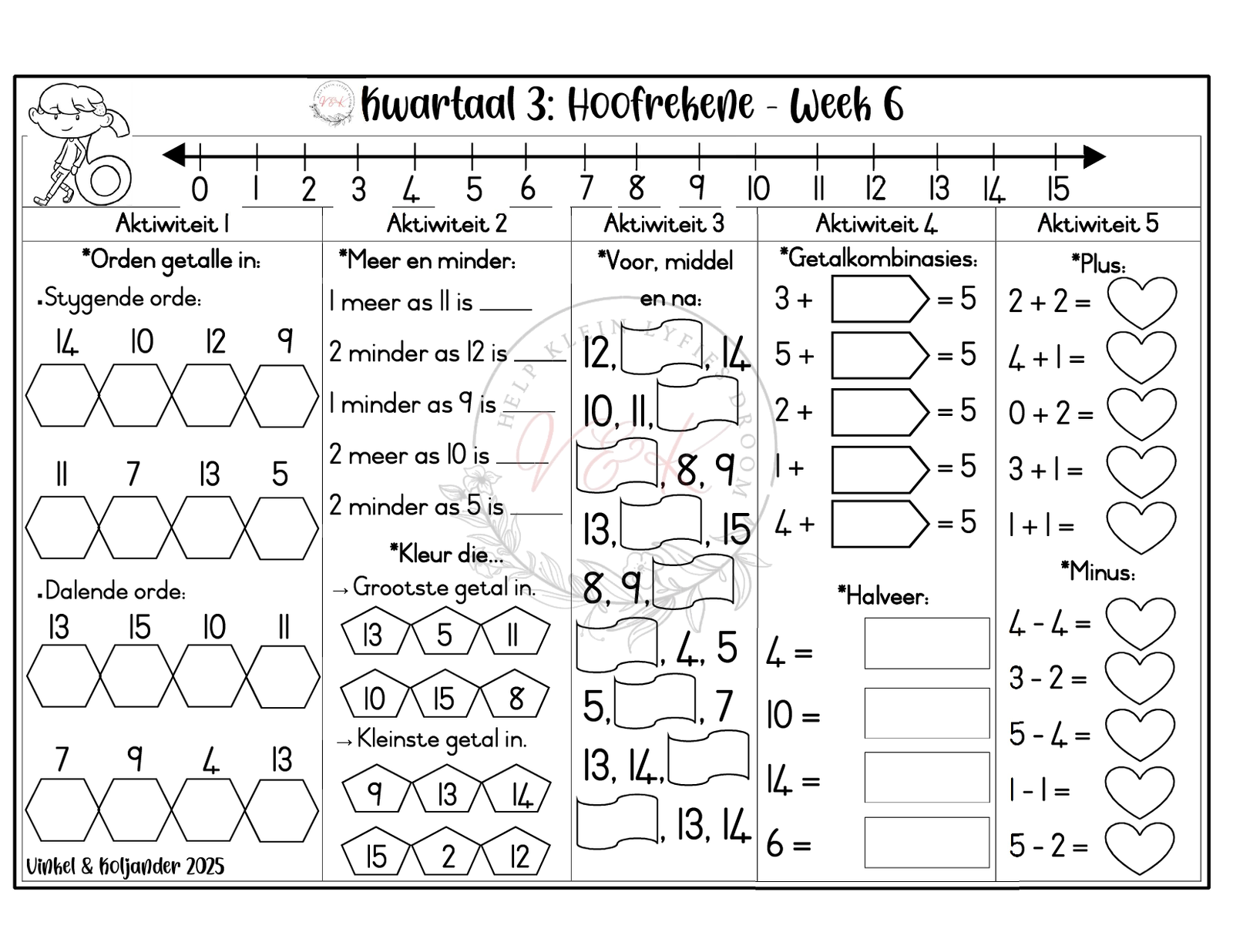 Graad 1 Hoofrekene - Kwartaal 3 2025 - Image 2