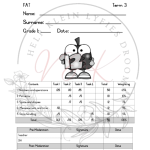 Grade 1 Mathematics Formal Assessment Task - Term 3