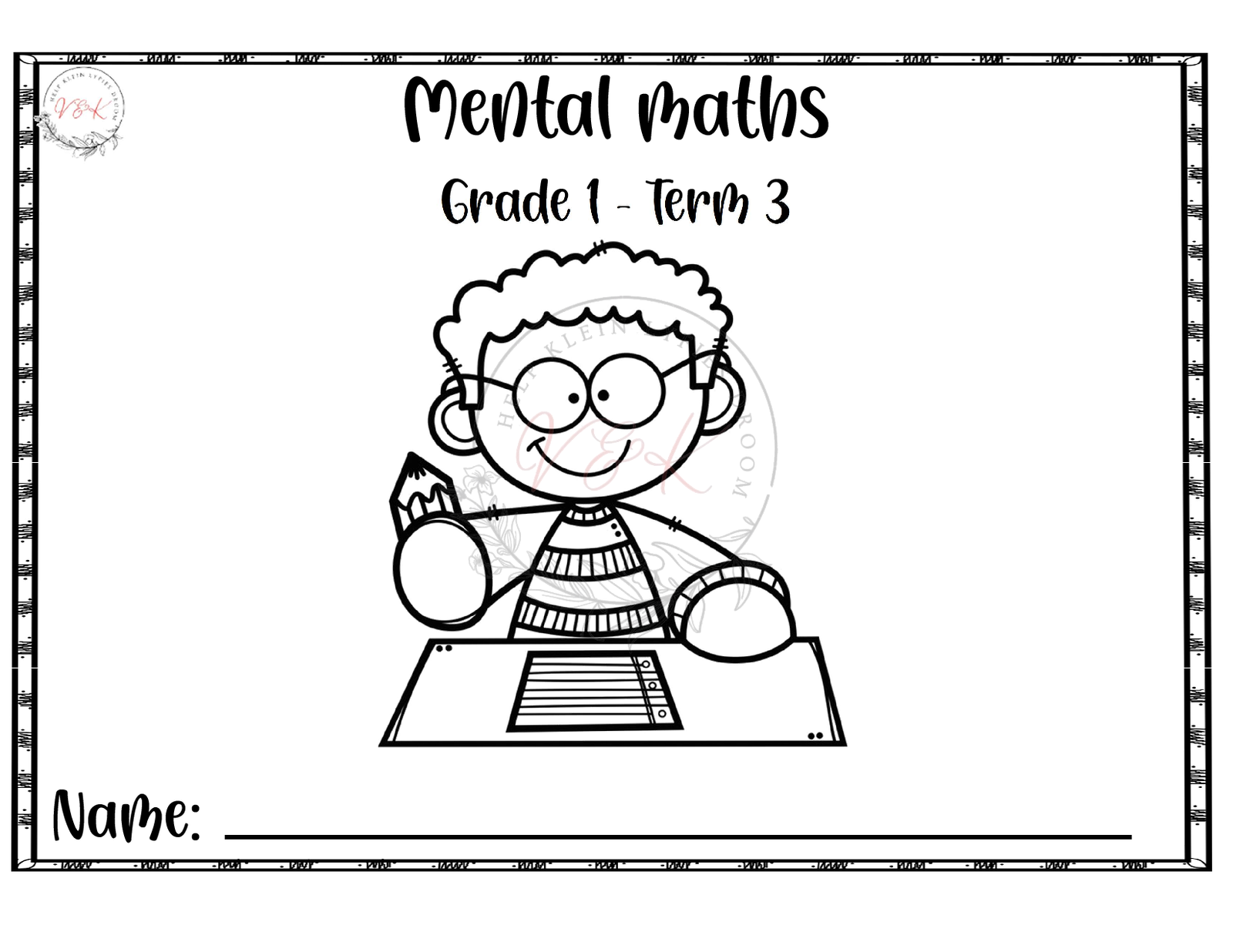 Grade 1 Mental Math's - Term 3 2025
