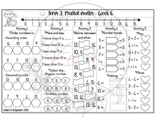Grade 1 Mental Math's - Term 3 2025 - Image 2