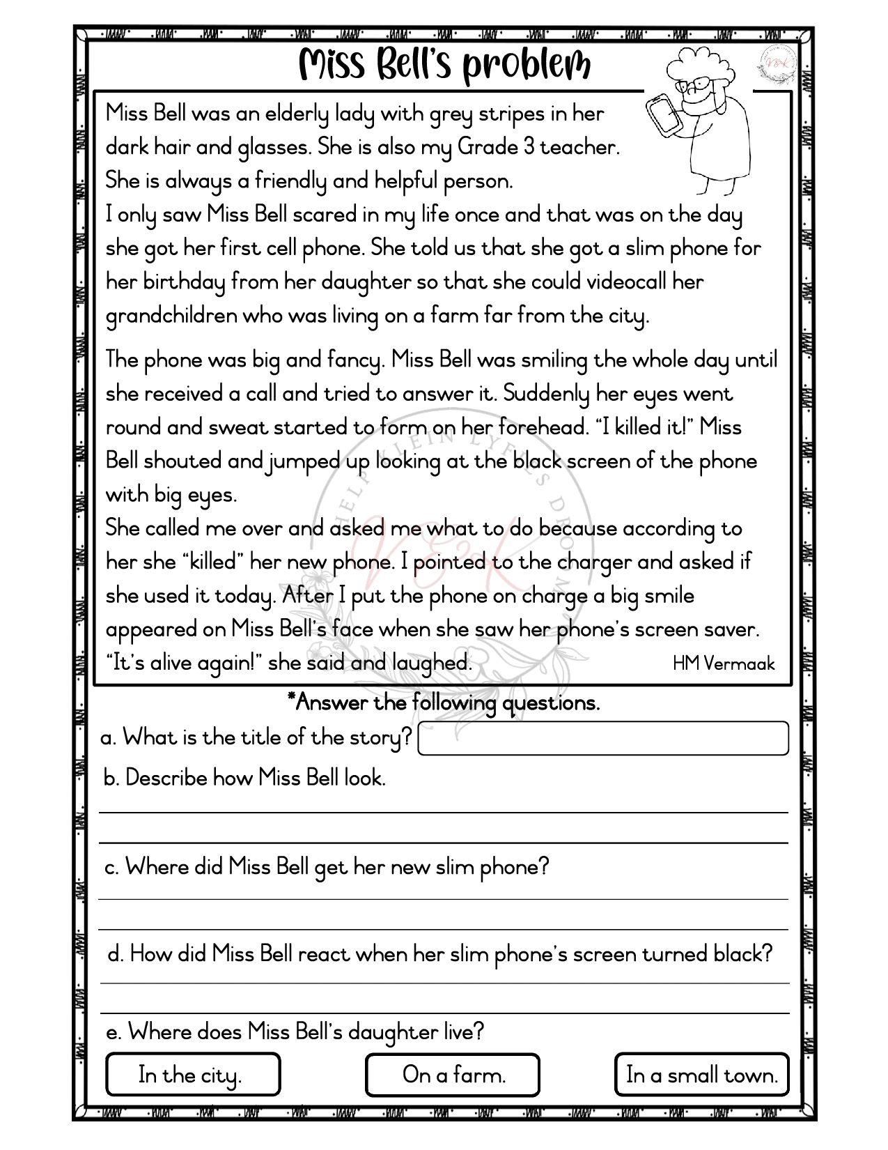 Grade 3 Comprehensions - Term 3 2025 - Image 3