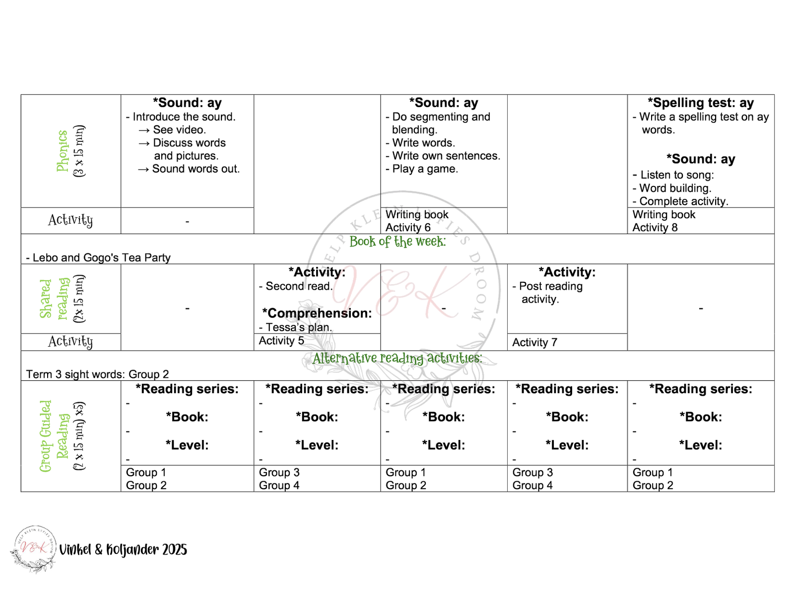 Grade 3 English First Additional Language Lesson Plan Package - Term 3 2025 - Image 2