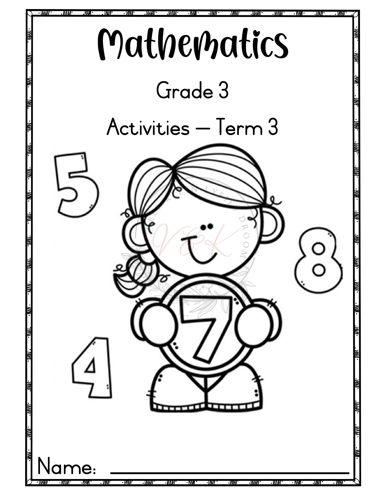Grade 3 Mathematics Activity Book - Term 3 2025