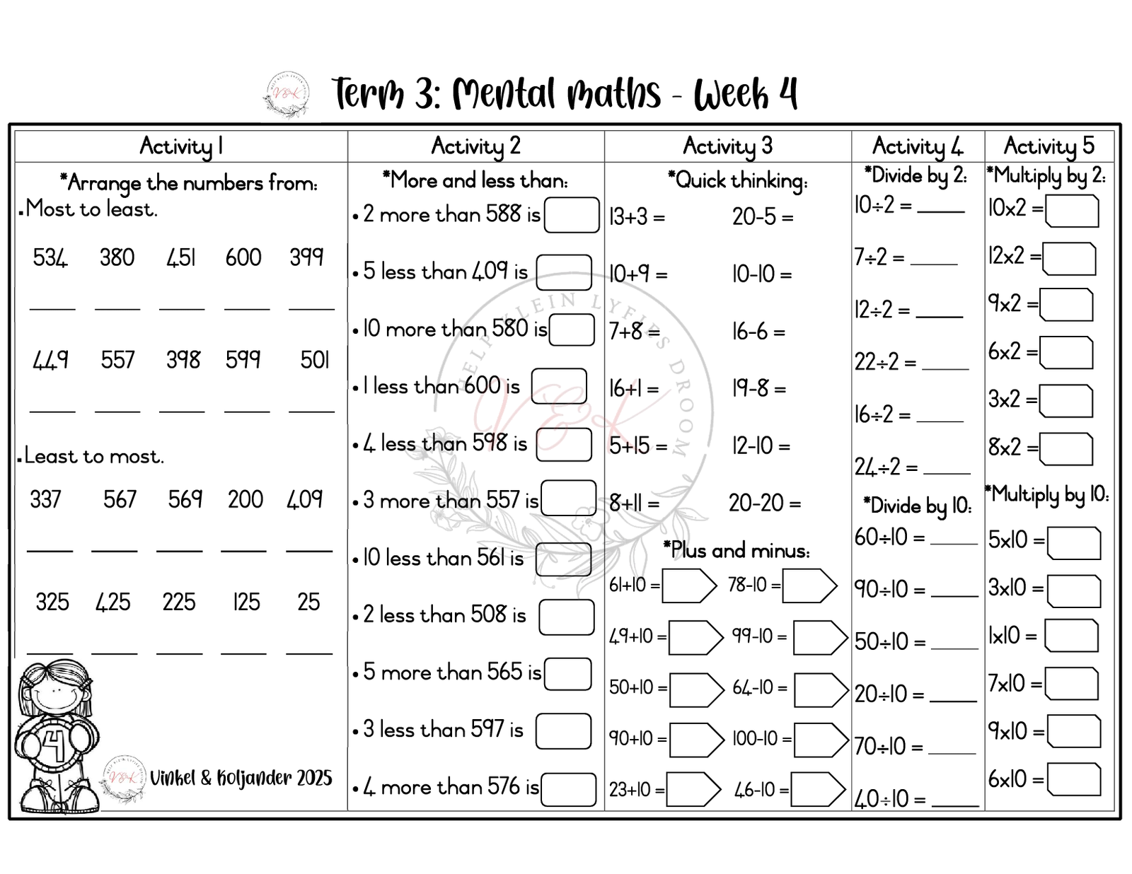 Grade 3 Mathematics Lesson Planning Package - Term 3 2025 - Image 8