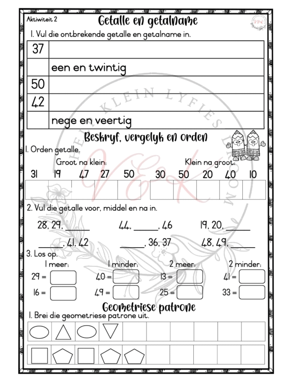 Graad 2 Wiskunde Lesbeplannings Pakket - Kwartaal 3 2025 - Image 4