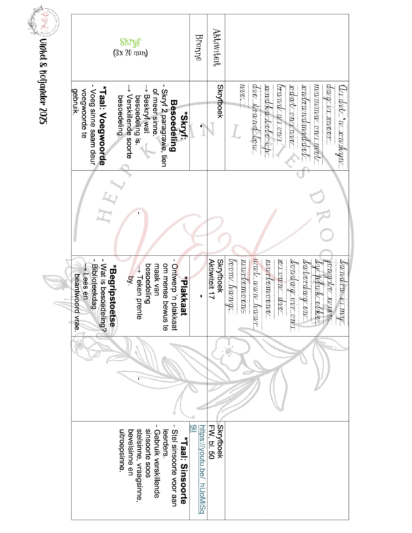 Graad 3 Afrikaans Huistaal Lesbeplanning Kwartaal 3 2025 - Image 4